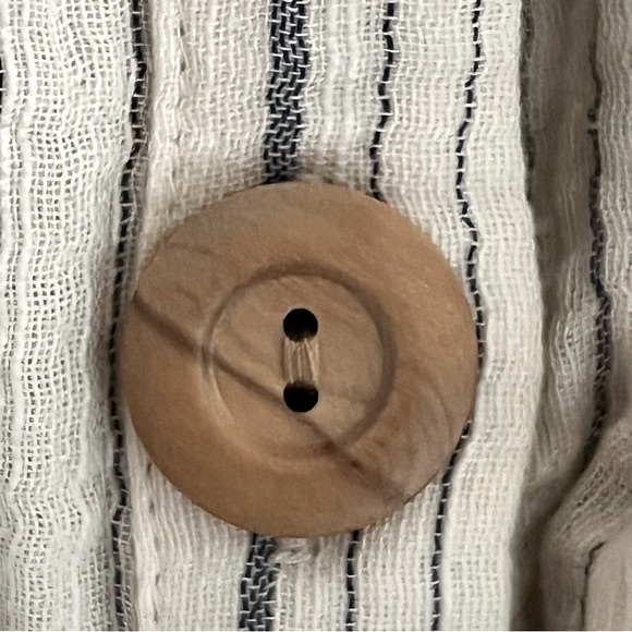 Zara Belted Striped Dress Beige Size Medium NWT - Picture 5 of 16